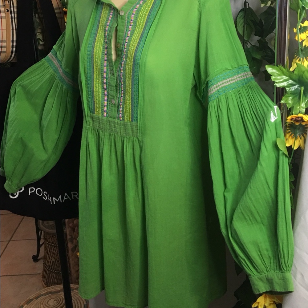 *Zara Basic* Cotton boho style mini dress over top - Picture 4 of 7
